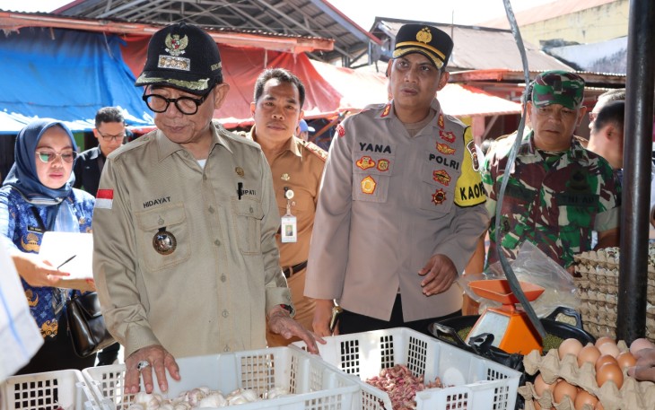 Jaga Stabilitas Harga, Kapolres Kepahiang Bersama Forkopimda Sidak Pasar