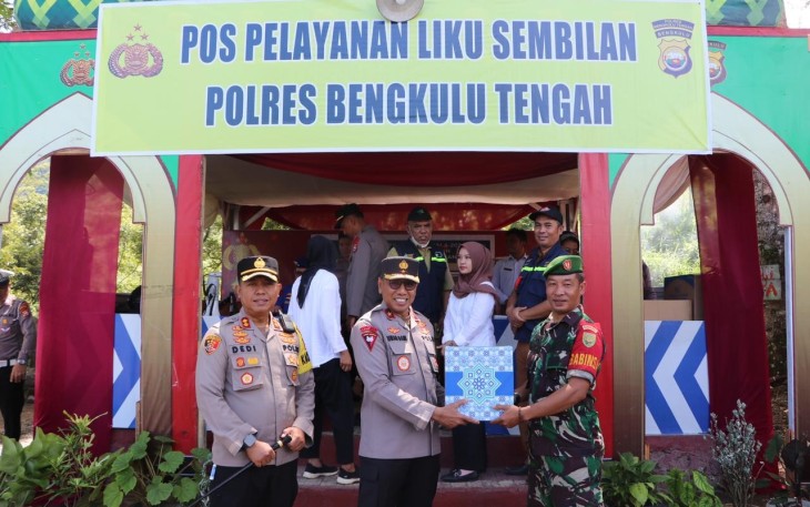 Wakapolda Bengkulu Pantau Pos Pam dan Pos Yan Lebaran Diwilayah Polres Benteng