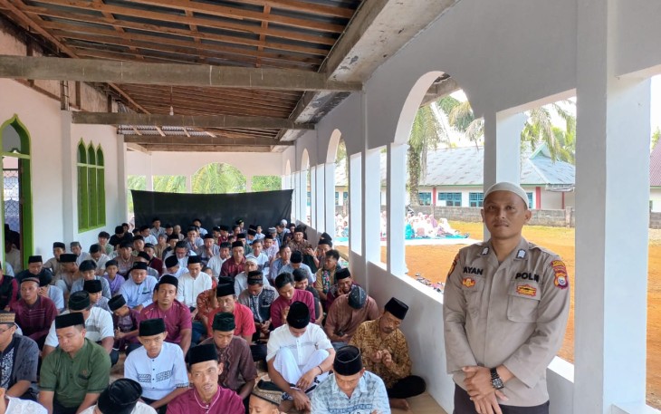 Antisipasi Gangguan Kamtibmas, Polsek Giri Mulya Lakukan Pengamanan Salat Idulfitri