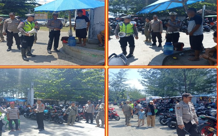 Pasca Idulfitri, Polresta Bengkulu Kerahkan Personel Berikan Pengamanan Disejumlah Objek Wisata