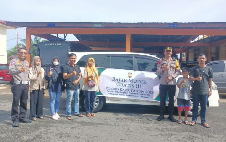 Polres Kaur Fasilitasi Balik Mudik Gratis ke Kota Bengkulu