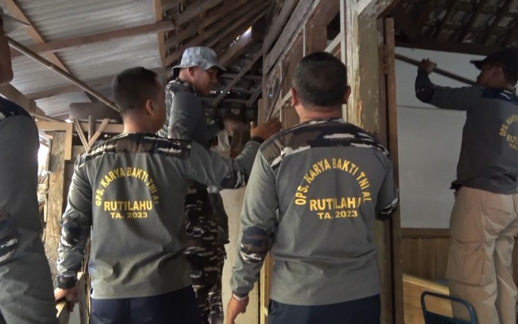 Ratusan Rumah Tidak Layak Huni Jadi Sasaran Renovasi TNI AL dan Pemprov Jatim