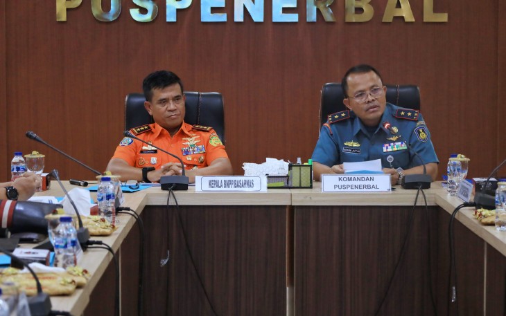 Komandan Puspenerbal Terima Kunjungan kerja Kabasarnas