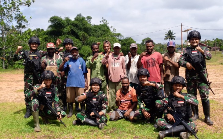 Satgas Pamtas Statis RI-PNG Yonif 111/KB Imbau Masyarakat Pedalaman Papua Selatan Untuk Lapor Cepat