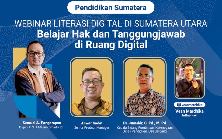 Webinar Literasi Digital di SMPN 1 Lubuk Pakam