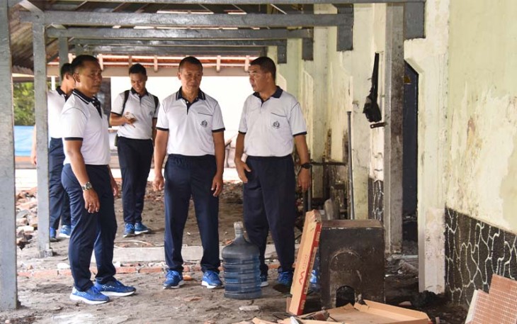 Komandan Kodiklatal saat Sidak Kebersihan Sejumlah Sarana Pendidikan