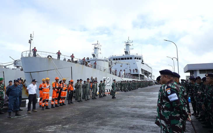 Koarmada III saat Apel Gelar Latihan Operasi Penanggulangan Bencana 