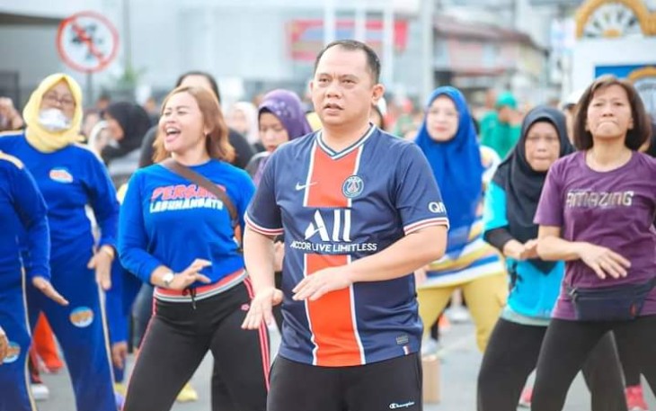CFD di Bundaran Simpang 6, Rantauprapat, Kecamatan Rantau Utara, Minggu,(29/01/2023).