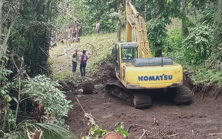 Satgas TMMD terus melakukan pembuatan jalan pertanian