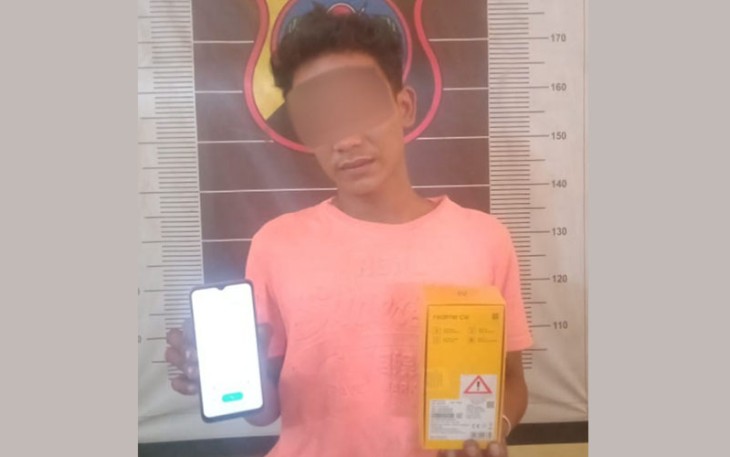 Tersangka dan barang bukti saat diamankan
