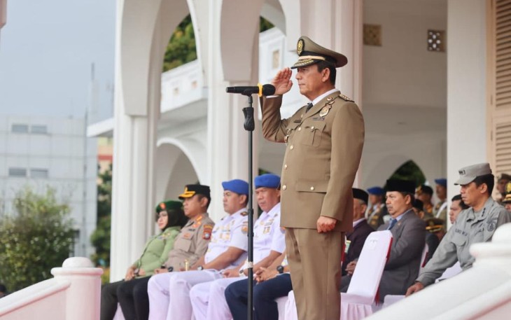 Gubernur Ansar saat Jadi Inspektur Upacara Peringatan HUT Satpol PP, Satlinmas serta Damkar Tingkat Provinsi Kepri