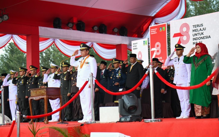 Gubernur Kepri Jadi Irup Penurunan Bendera Merah Putih HUT Ke-78 RI