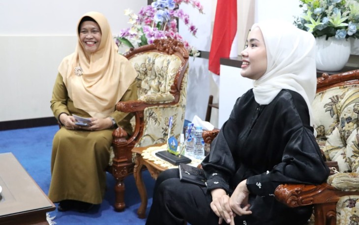 Hafizha saat Sambut Silahturahmi BKMT Bintan