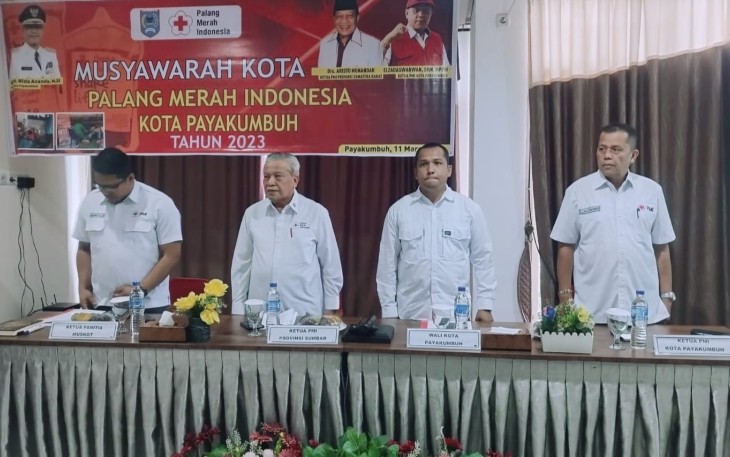  Asisten III Ifon Satria Chan, mewakili Pj. Wali Kota Payakumbuh, Rida Ananda, membuka secara resmi Muskot PMI Payakumbuh 2023 di Aula Hotel Mangkuto Kaning Bukit, Kota Payakumbuh.