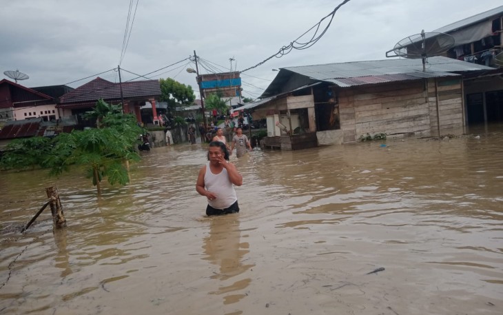 Kondisi banjir surut di Wilayah Kota Gunungsitoli