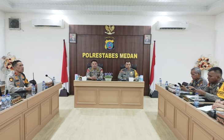 Tim Asistensi Korps Brimob Polri Sambangi Polrestabes Medan