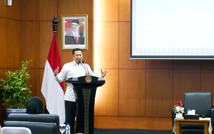  Ketua MPR RI Sekaligus Wakil Ketua Umum Partai Golkar Bambang Soesatyo dalam Forum Protokol di MPR RI