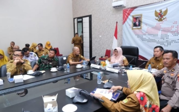 Rapat Koordinasi Nasional Pengendalian Inflasi Tahun 2023 yang dilaksanakan secara daring, dan dikuti oleh seluruh stake holder pengendalian inflasi tingkat nasional, Senin (13/2).