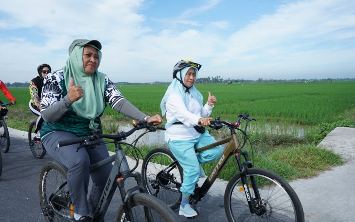 Bupati Asahan Gowes Bersama Komunitas Sepeda 