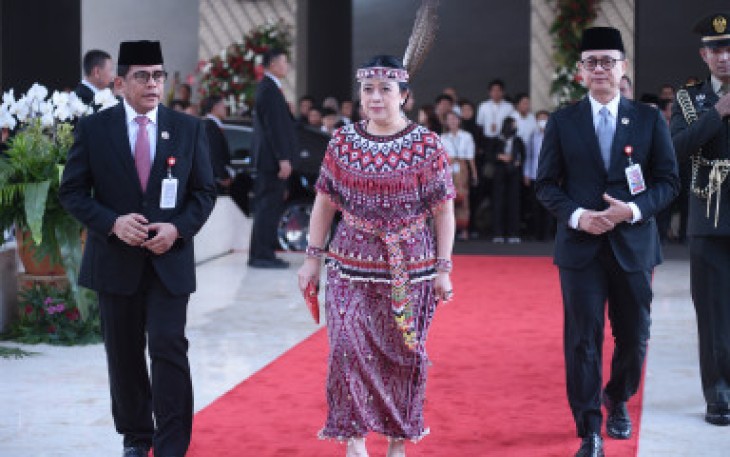 Puan di Gedung Nusantara, Kompleks Parlemen, Senayan, Jakarta, Rabu (16/8/2023).