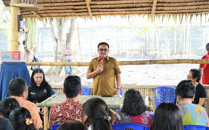 Wali Kota Bitung Maurits Mantiri saat memberikan sambutan pada peninjauan lokasi