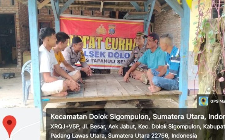 Jum'at Curhat di Desa Jabut, Bhabinkamtibmas Ingatkan Kejahatan Curanmor