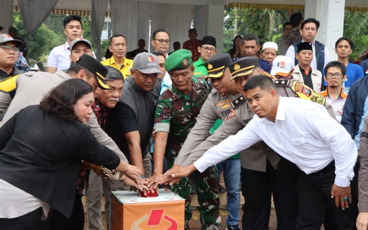 Wakapolrestabes Medan Ikuti Deklarasi Damai Bawaslu Deli Serdang 