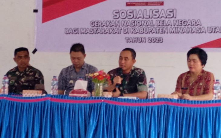 Dandim 1310/Bitung saat memberikan materi
