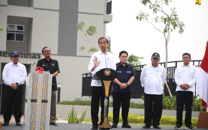 Menteri Basuki saat Dampingi Presiden Jokowi Resmikan Rusun Milenial
