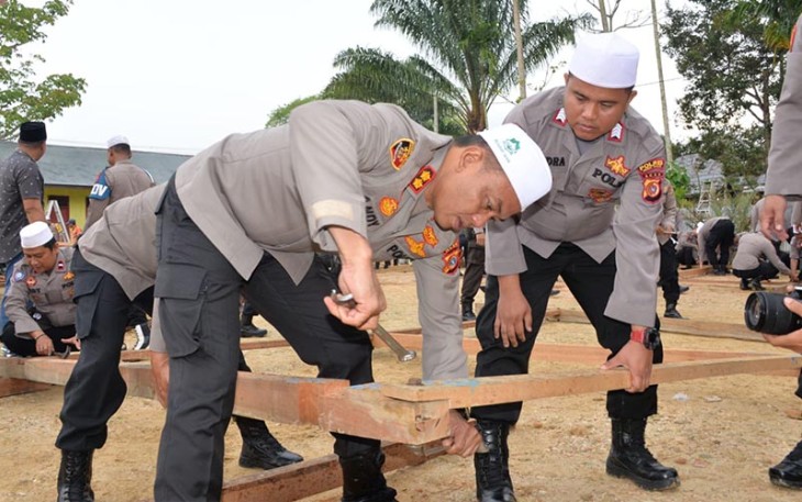 Kapolres Aceh Timur Bangun Asrama Santriwati
