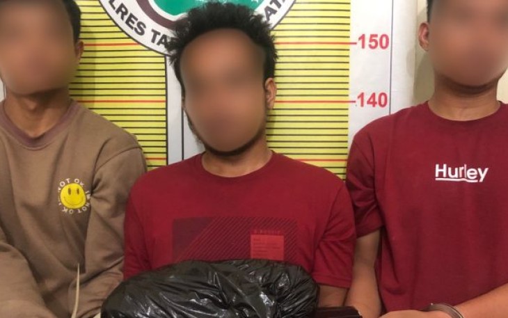 3 pria tersangka komplotan kurir ganja berhasil dibekuk, pada Kamis (14/9/2023) pagi.