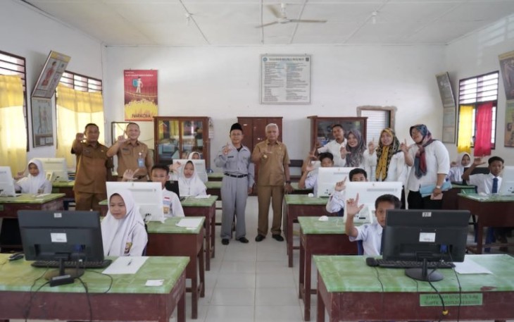Bupati Asahan Tinjau Pelaksanaan ANBK