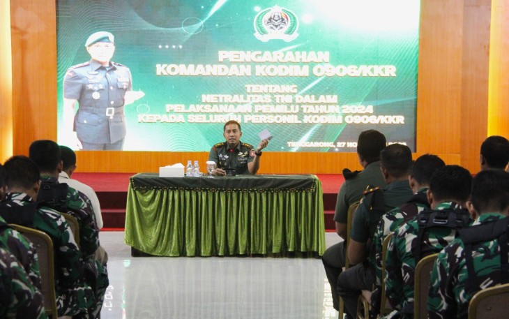 Dandim 0906/Kutai Kartanegara Tekankan Netralitas TNI Pada Prajurit Dan PNS Saat Jam Komandan