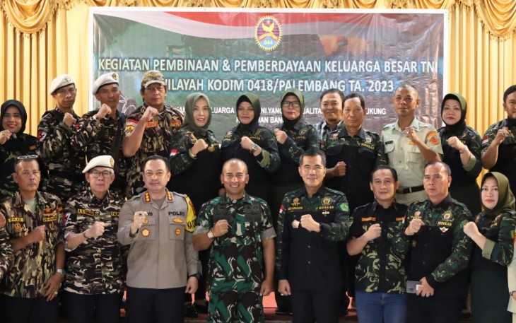Kodim 0418/Palembang Gelar Pembinaan dan Pemberdayaan Keluarga Besar TNI