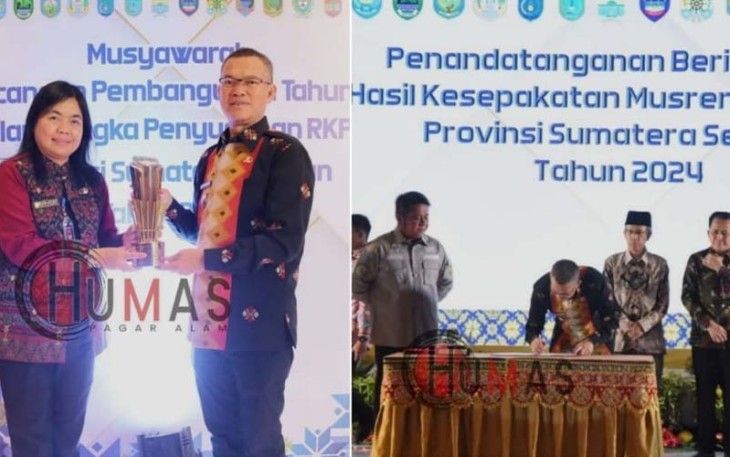 Walikota Pagar Alam Terima Penghargaan Prestasi Perencanaan, Pencapaian dan Inovasi Pembangunan Daerah Terbaik Pertama di Sumatera Selatan