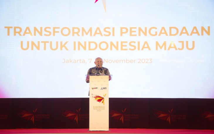 Menteri Koperasi dan UKM Teten Masduki Dalam Rakornas Lembaga Kebijakan Pengadaan Barang/Jasa Pemerintah (LKPP) 2023