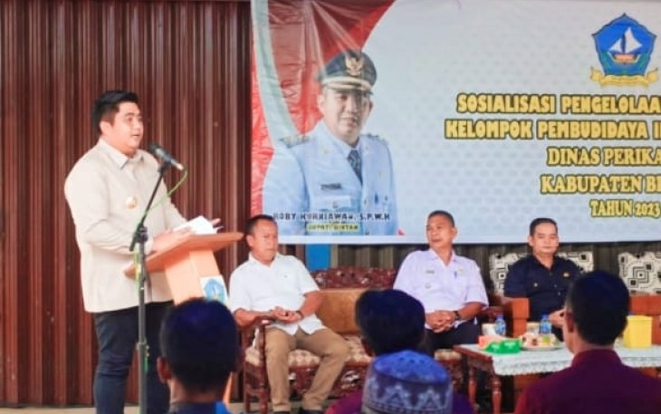 Bupati Bintan Roby Kurniawan saat sambutan