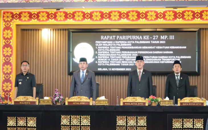 Dandim Kolonel Czi Arief Hidayat Hadiri Rapat Paripurna Penyampaian 4 Perda Kota Palembang
