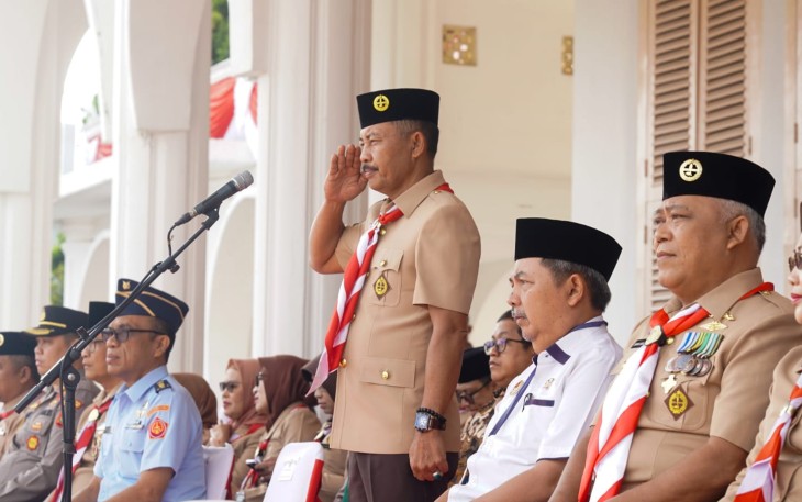 Sekdaprov Kepri saat Jadi Irup Peringatan Hari Pramuka ke-62