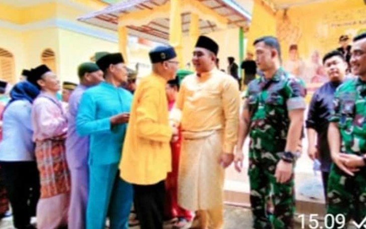 Pemkab Bintan bersama FKPD dan OPD saat Halalbihalal bersama Masyarakat di Balai Adat Kecamatan Tambelan 