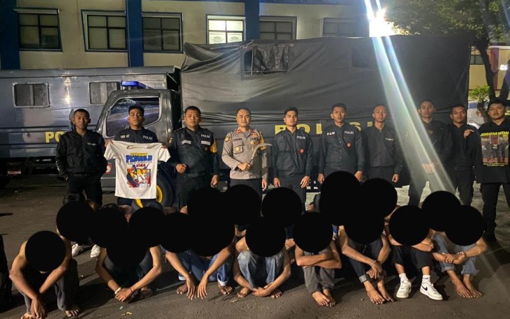 17 Remaja yang Hendak Gelar Aksi Tawuran saat diamankan