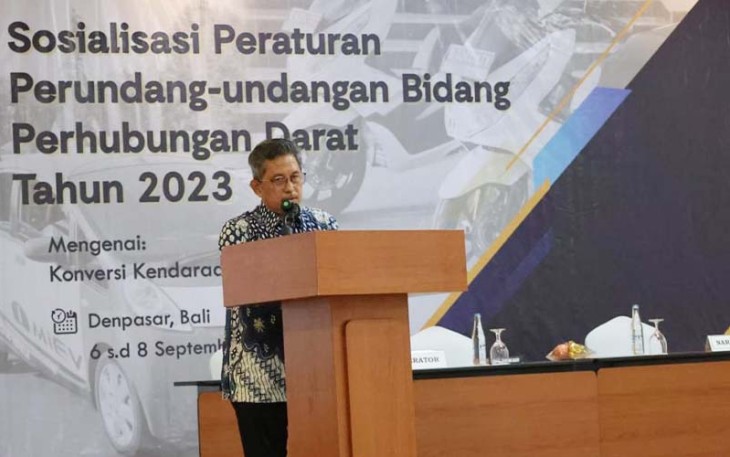  Aznal, Kepala Bagian Hukum dan Humas Sekretariat Direktorat Jenderal Perhubungan Darat di Bali (6/9).