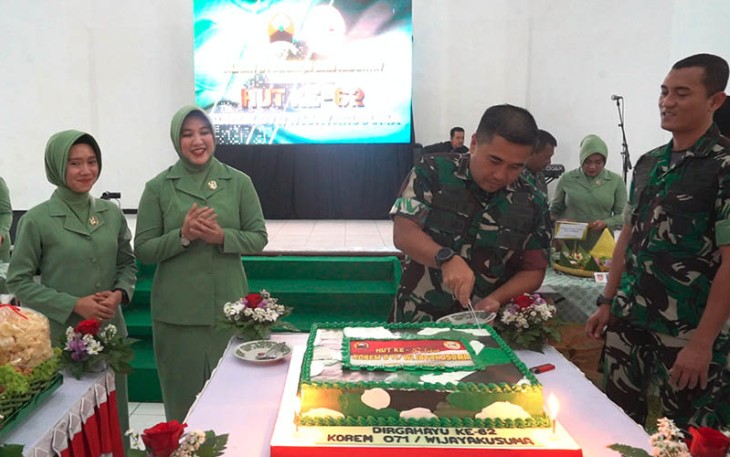 Danrem 071/Wijayakusuma Kolonel Czi Mohammad Andhy Kusuma, S.Sos., M.M., Jumat (1/9/2023) di Gedung Pertemuan A.Yani Makorem 971/Wijayakusuma, Sokaraja, Banyumas.