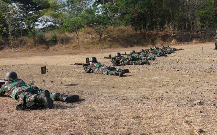Kodim Madiun saat Gelar Latihan Menembak Senjata Ringan