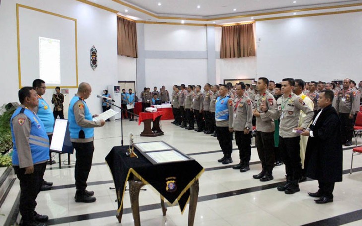 Polda Kalteng saat Gelar Penandatanganan Pakta Integritas Seleksi PAG dan SBP 2023