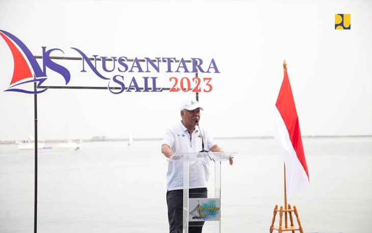 Menteri Basuki saat Lepas Peserta Nusantara Sail 2023