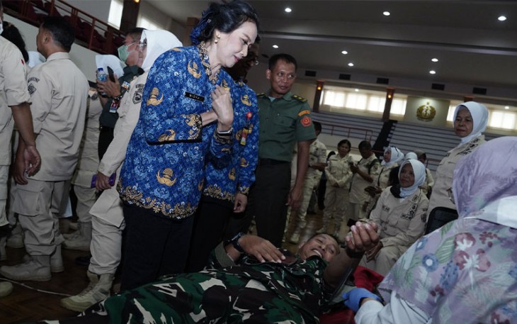 Korpri TNI saat Gelar Donor Darah