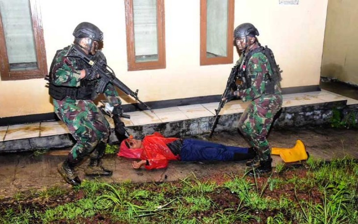 TNI AL-USMC Marforpac saat Latihan Serangan Raid pada Latma Keris Marex Tahun 2023