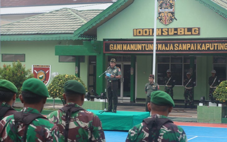 Kodim 1001/HSU-BLG saat Gelar Upacara Hari Kesadaran Nasional