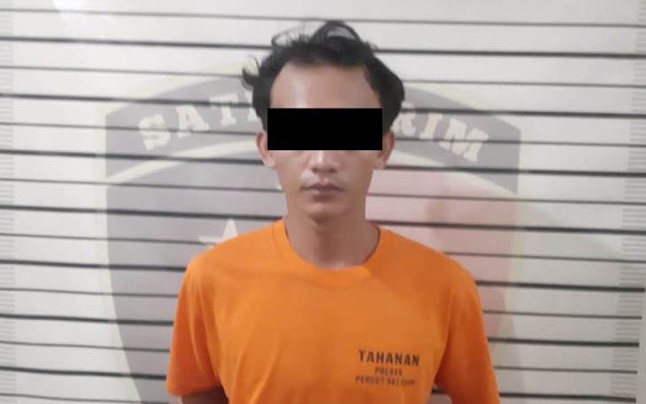Tersangka saat diamankan